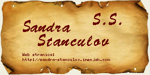 Sandra Stančulov vizit kartica